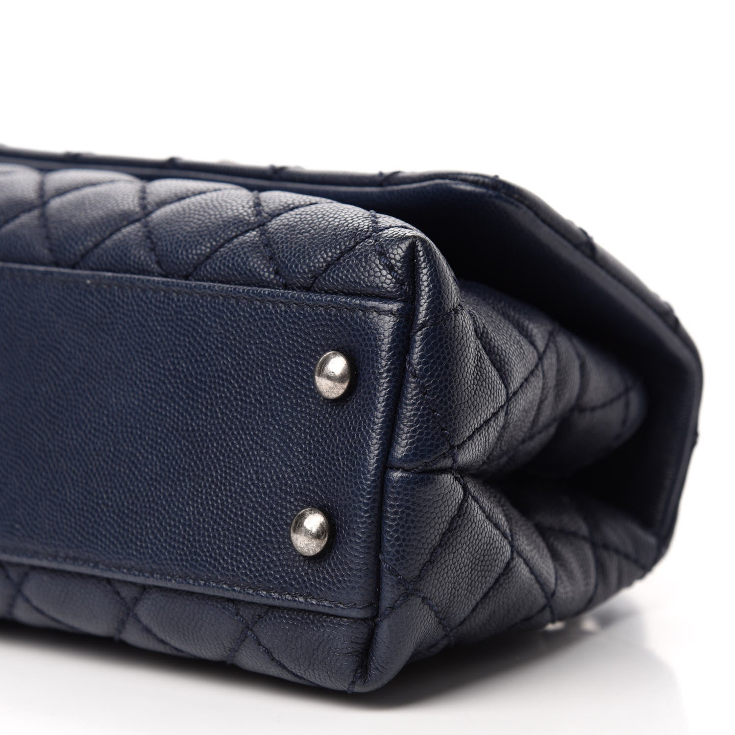 Chanel Caviar Quilted Mini Coco Handle Flap Navy Blue 7 of 12