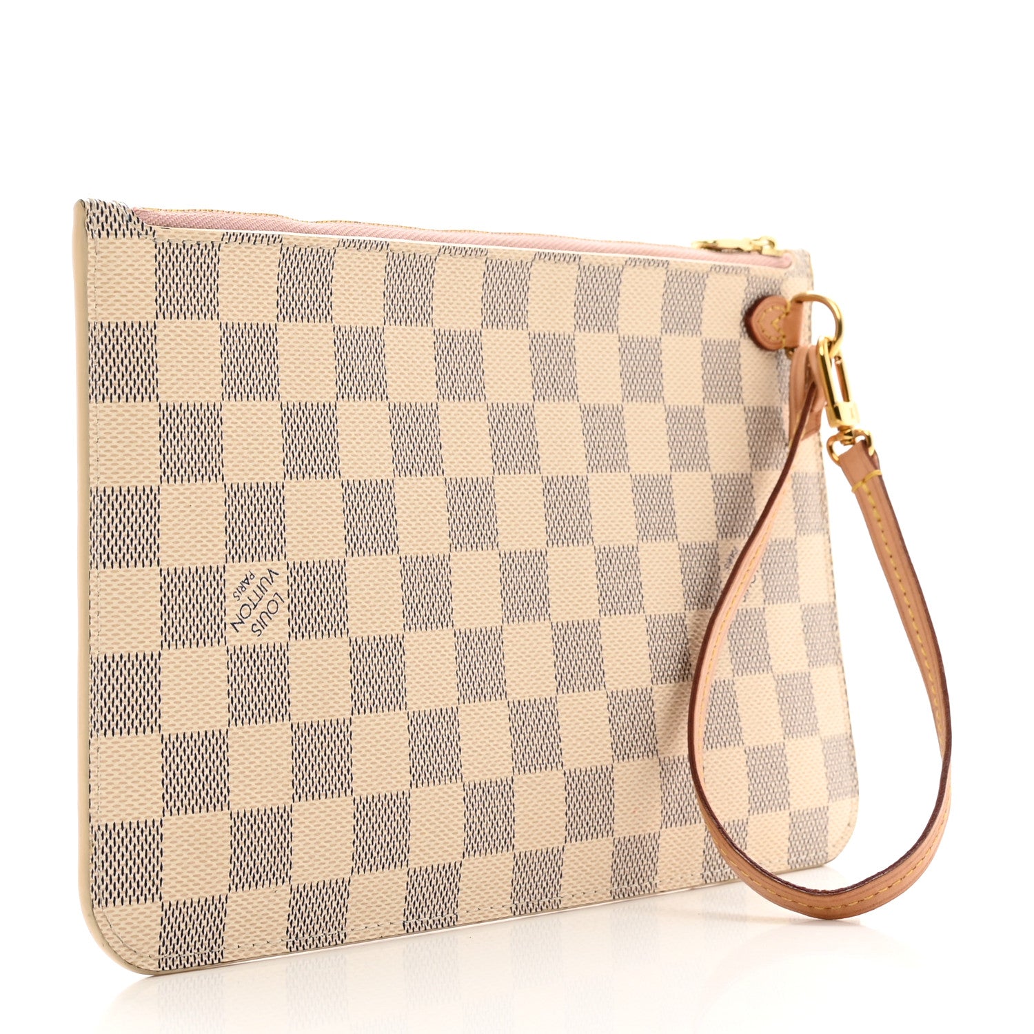 Louis Vuitton Damier Azur Neverfull MM GM Pochette Rose Ballerine 3 of 7