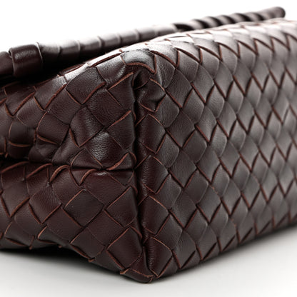Bottega Veneta Nappa Intrecciato Baby Olimpia Shoulder Bag Dark Barolo 10 of 11