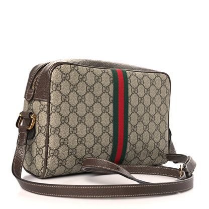 Gucci GG Supreme Monogram Web Small Ophidia Shoulder Bag Brown 3 of 9