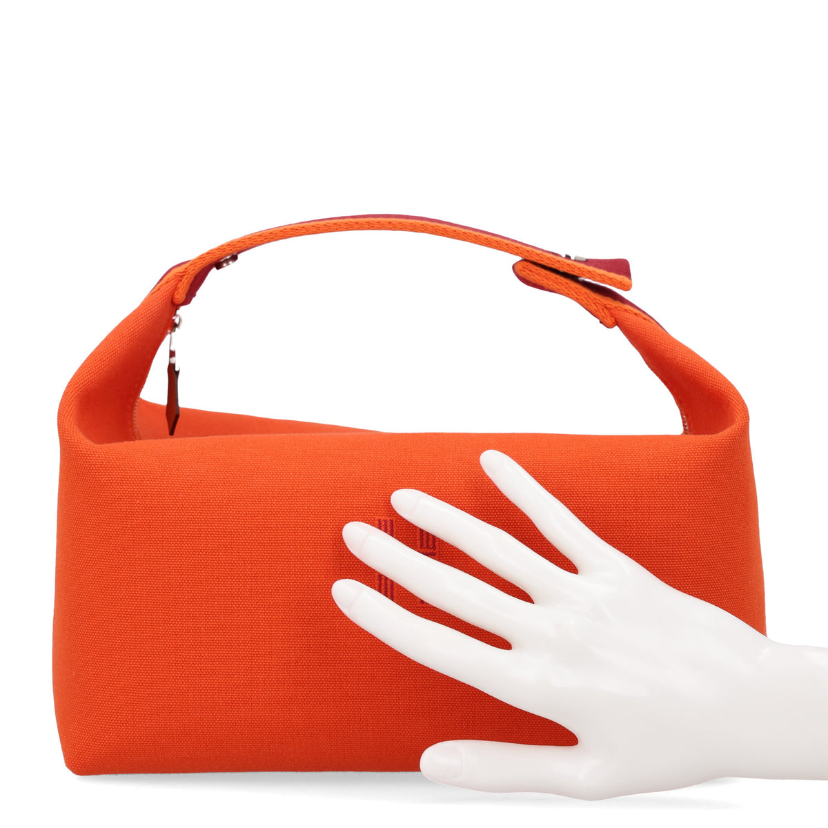 Canvas Large Bride-A-Brac Pouch Orange Feu Burgundy