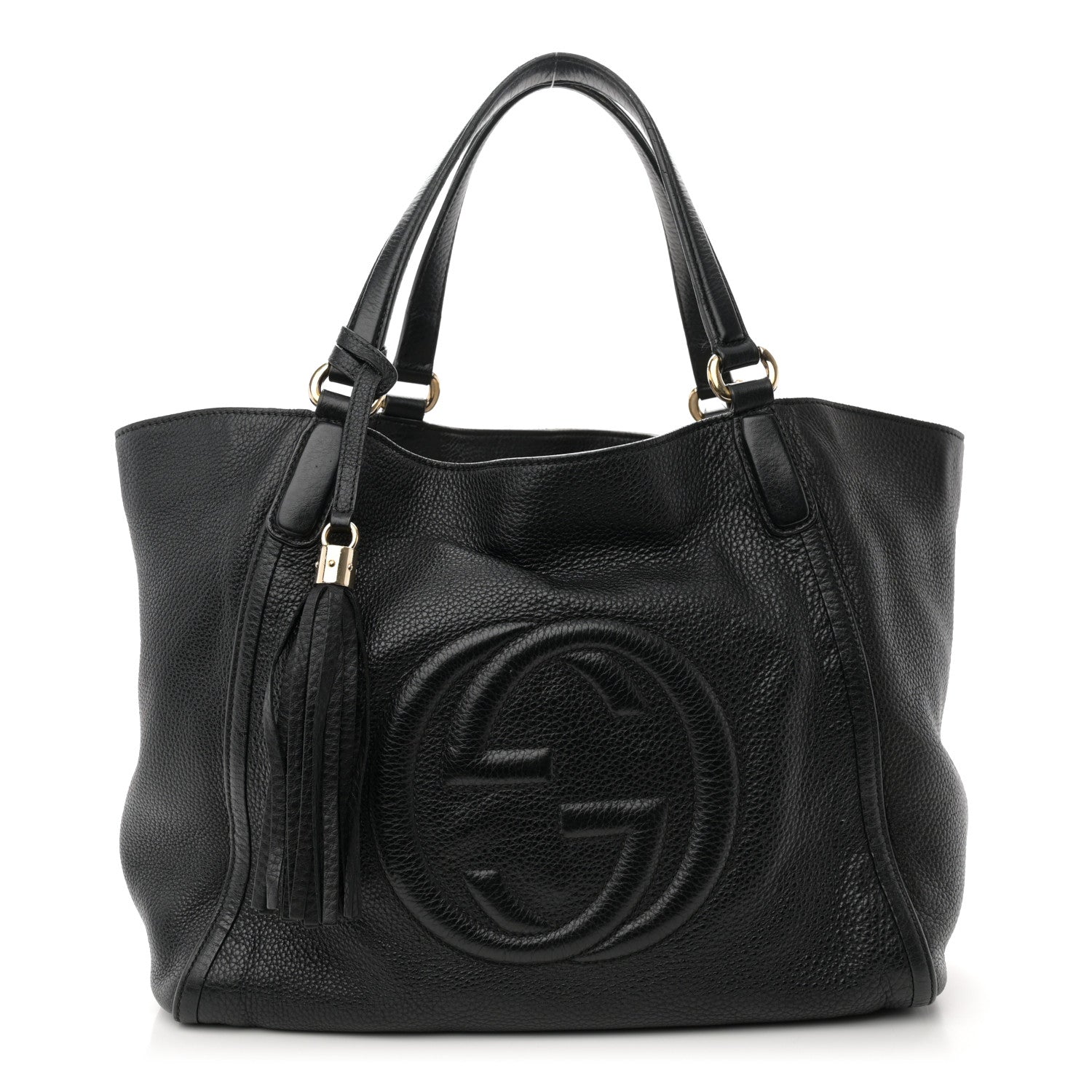 Gucci Pebbled Calfskin Medium Soho Shoulder Bag Black 1 of 13