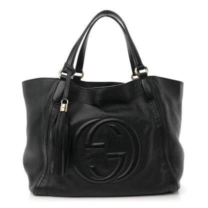 Gucci Pebbled Calfskin Medium Soho Shoulder Bag Black 1 of 13
