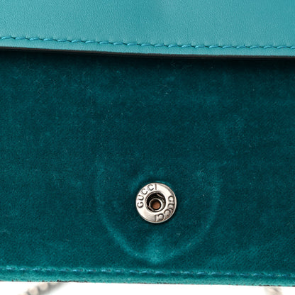 Gucci Velvet Super Mini Dionysus Shoulder Bag Pavone Cyan 10 of 12