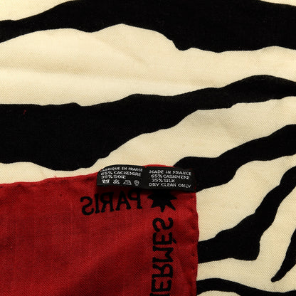 Hermes Cashmere Silk Zebra Pegasus Shawl 140 4 of 4