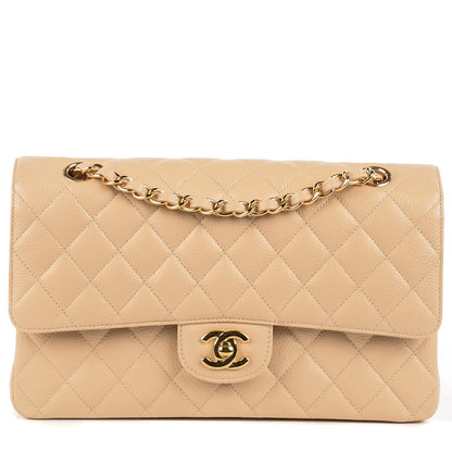 Chanel Caviar Quilted Medium Double Flap Beige Clair 1 of 8