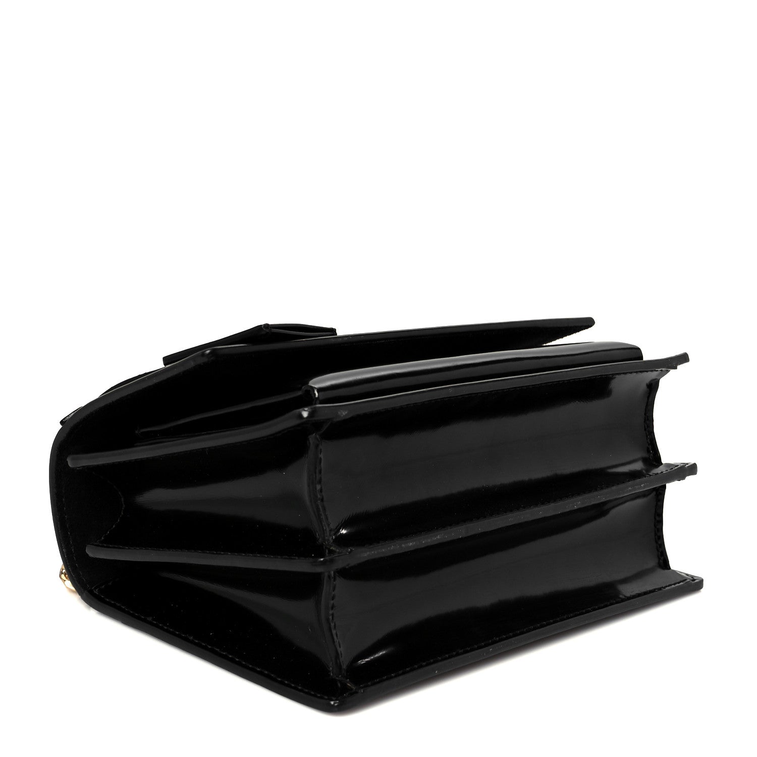 Saint Laurent Patent Small Monogram Sunset Burgundy Sunset Black 4 of 12