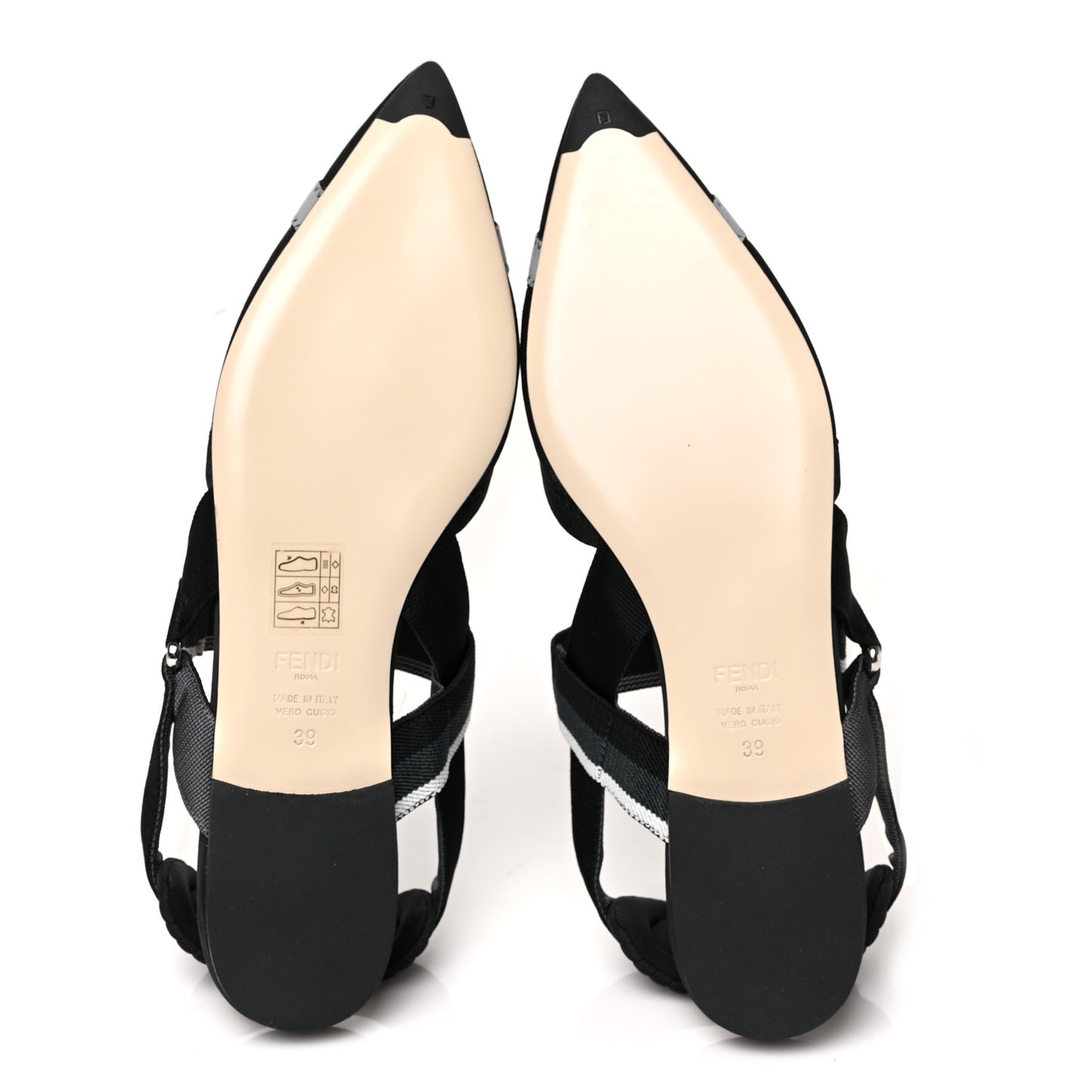 Technical Mesh Colibri Slingback Ballerina Flats 39 Black