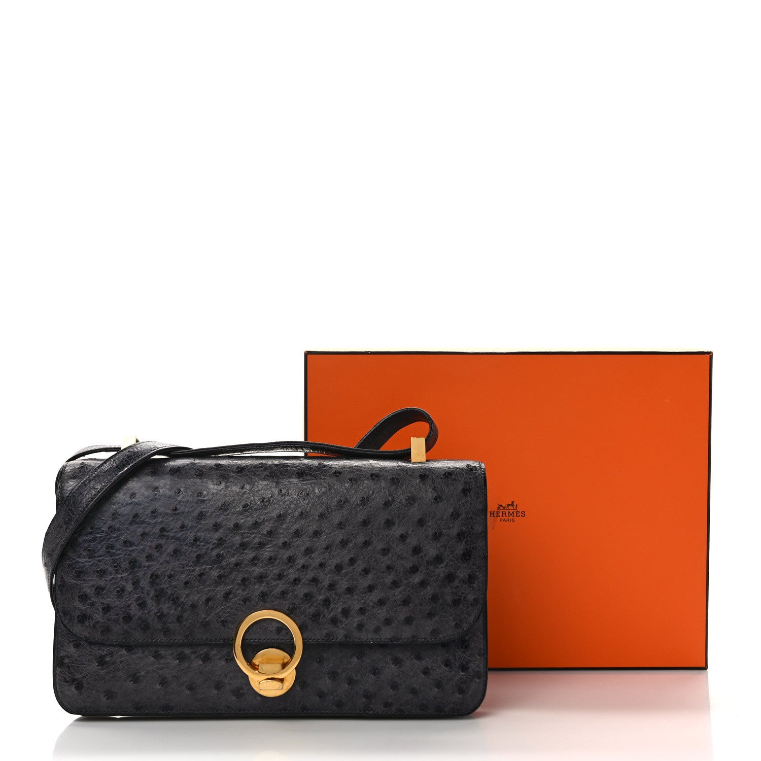 Hermes Ostrich Ring Shoulder Bag 14 of 14