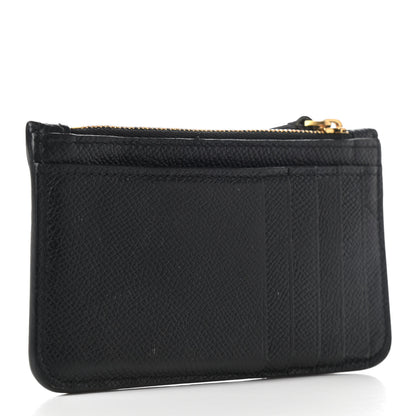 Balenciaga Signature Grained Calfskin Logo Cash Long Coin Card Holder Black White 3 of 8