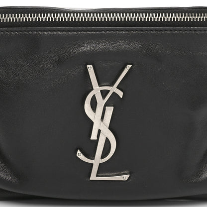 Saint Laurent Lambskin Monogram Belt Bag Black 8 of 10