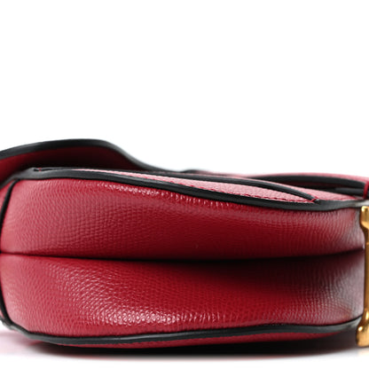 Christian Dior Grained Calfskin Mini Saddle Bag Red 9 of 10