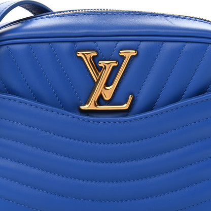 Louis Vuitton Calfskin New Wave Camera Bag Bleu Neon 8 of 10