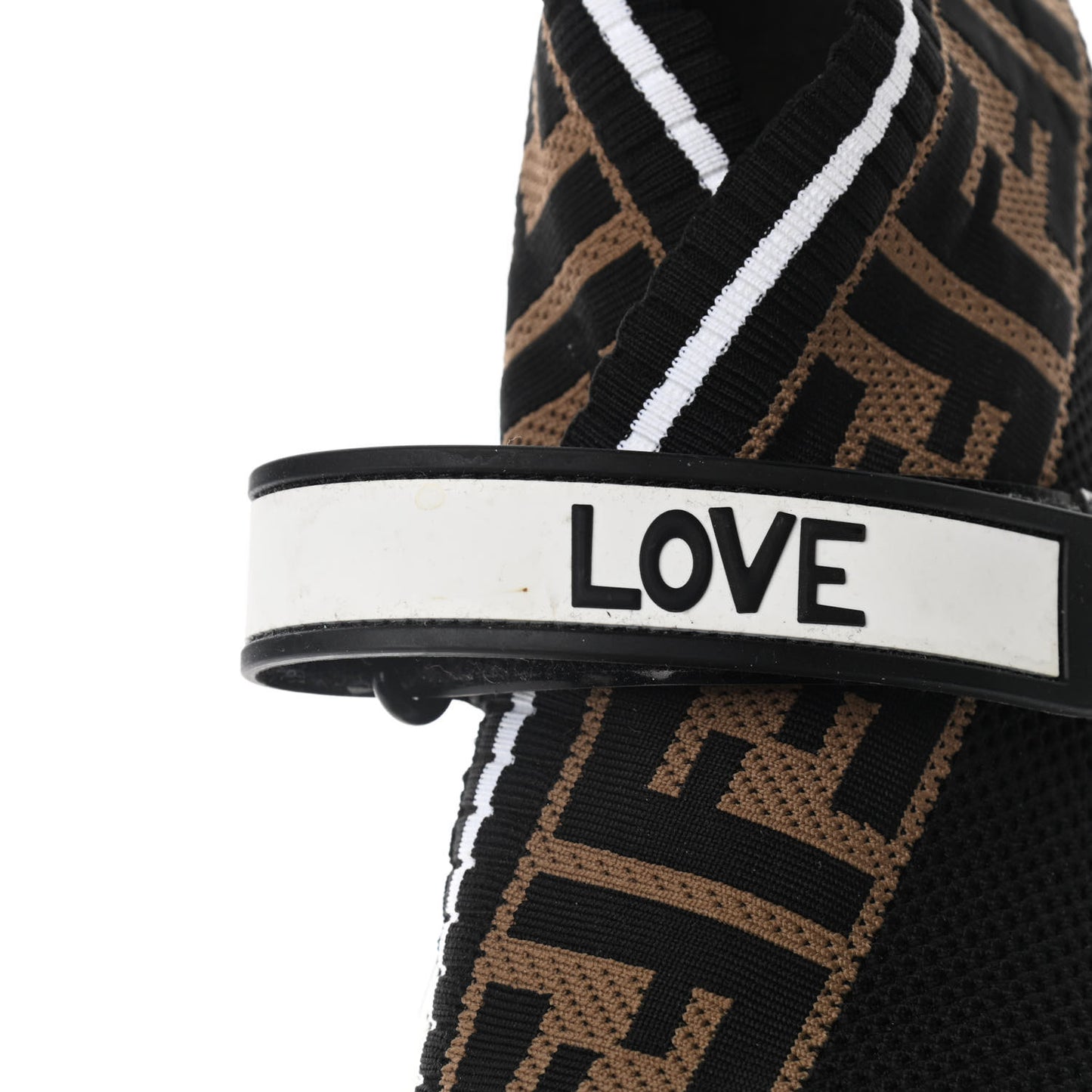 Stretch Yarn FF Stiff Band Rockoko Sneakers 39 Black White Tobacco