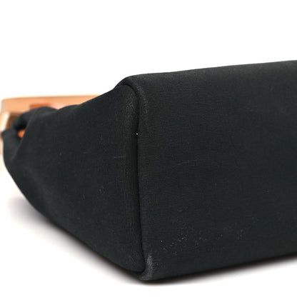 Hermes Toile Vache Calfskin Herbag 30 PM Black Natural 9 of 15