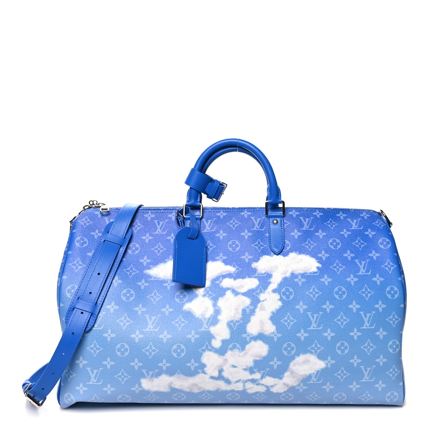 Louis Vuitton Monogram Clouds Keepall Bandouliere 50 Blue 1 of 11