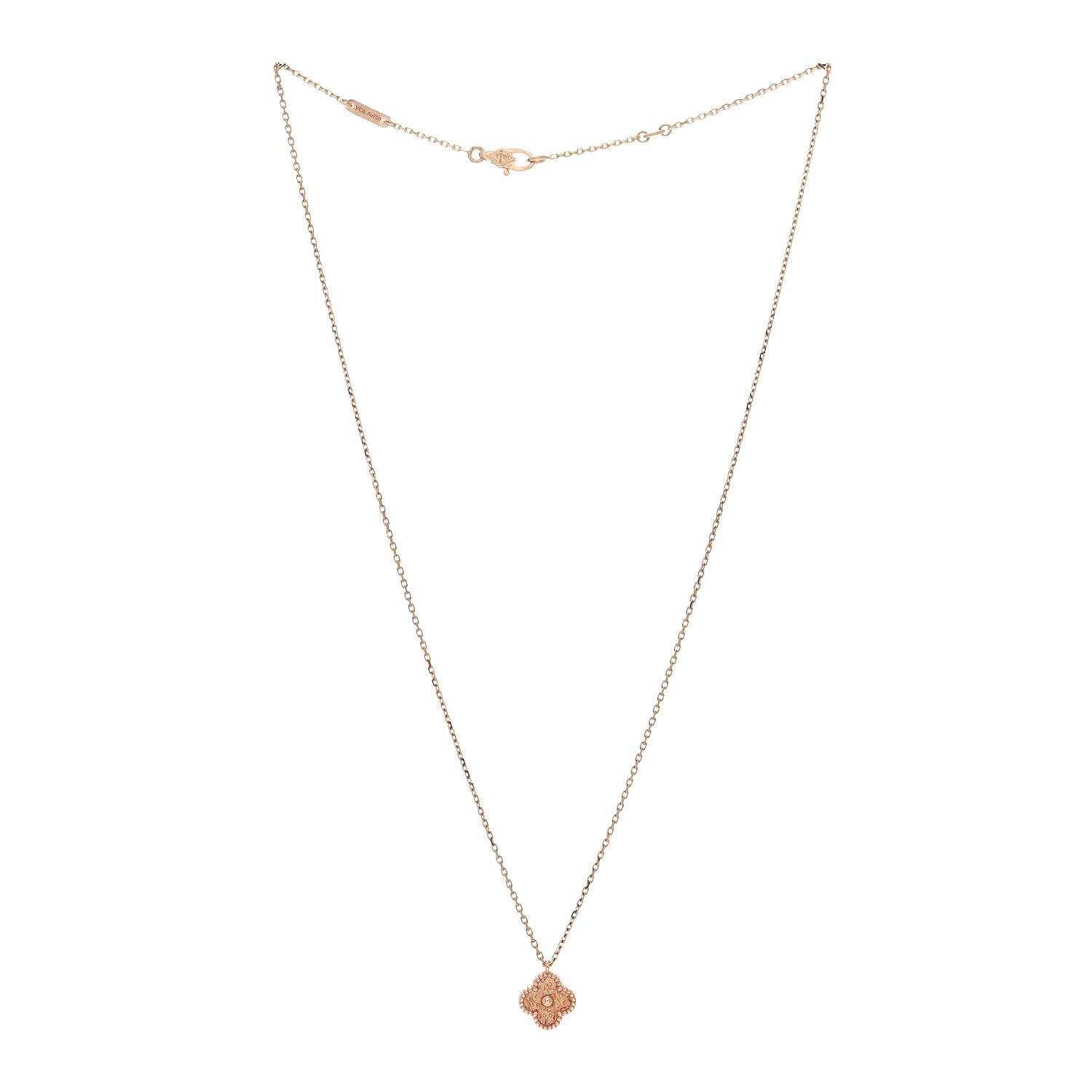 Van Cleef & Arpels 18K Rose Gold Sweet Alhambra Pendant Necklace 3 of 7