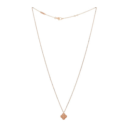 Van Cleef & Arpels 18K Rose Gold Sweet Alhambra Pendant Necklace 3 of 7