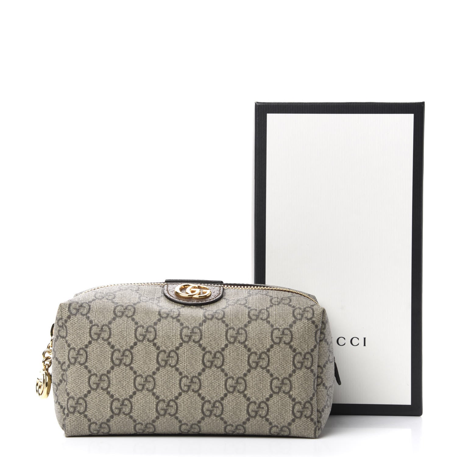 Gucci Soft GG Supreme Monogram Calfskin Medium Ophidia Cosmetic Case Beige Ebony New Acero 8 of 8