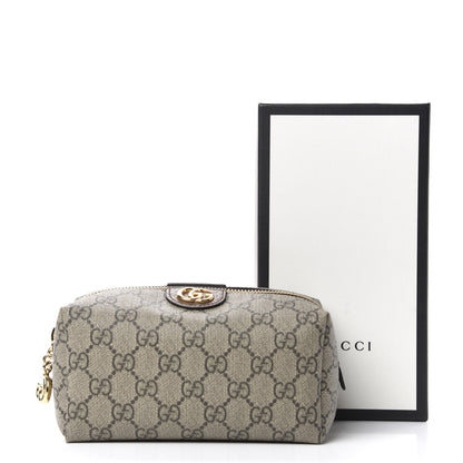 Gucci Soft GG Supreme Monogram Calfskin Medium Ophidia Cosmetic Case Beige Ebony New Acero 8 of 8