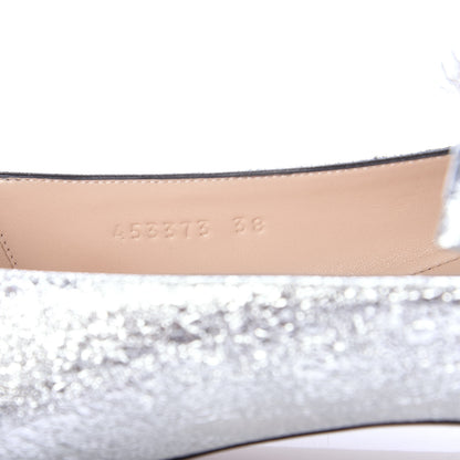 Gucci Galassia GG Marmont Fringe Flats 38 Argento 8 of 9