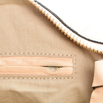 Chloe Lambskin Embroidered Large Marcie Satchel Beige 7 of 8