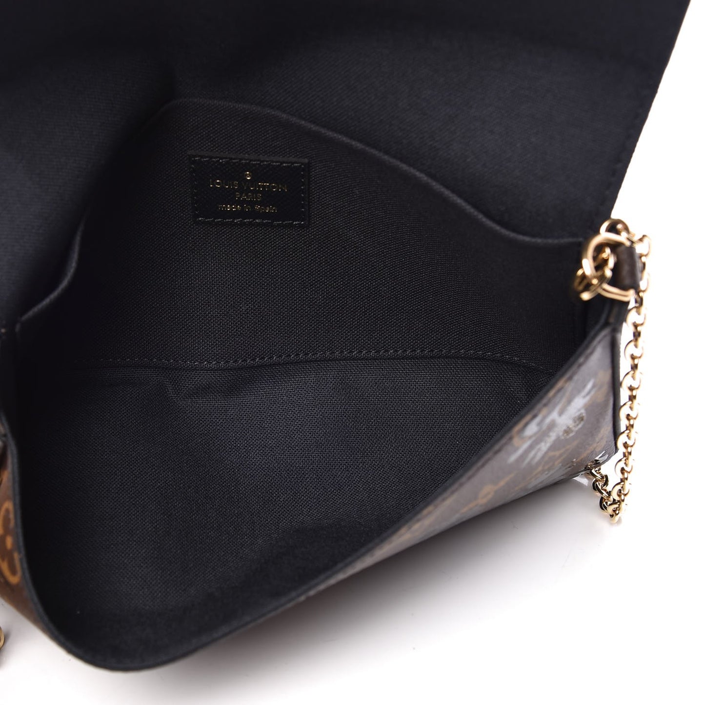 Monogram Blossom Pochette Felicie Chain Wallet Black