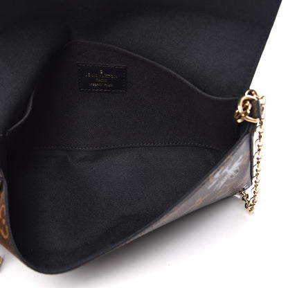 Louis Vuitton Monogram Blossom Pochette Felicie Chain Wallet Black 5 of 6