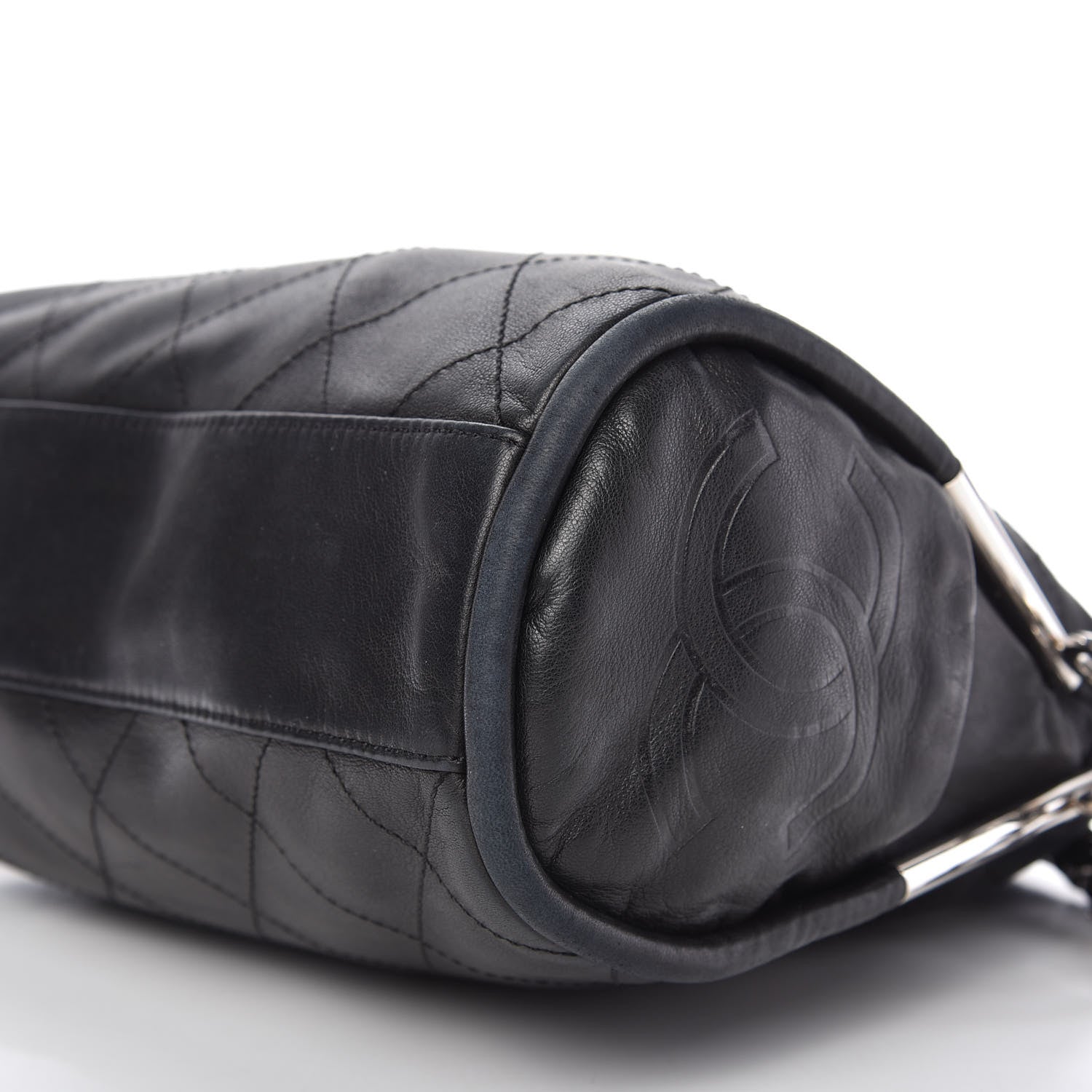 Chanel Lambskin Stitched Small Ultimate Soft Tote Black 7 of 10