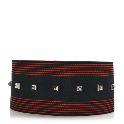 Hermes Sombrero Cavalcadour Sangle Ceinture Wide Belt Black Rouge Dolomites 1 of 4