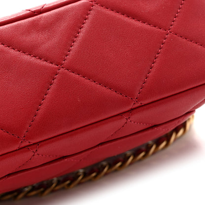 Chanel Calfskin Quilted Mini Charms Flap Red 13 of 13