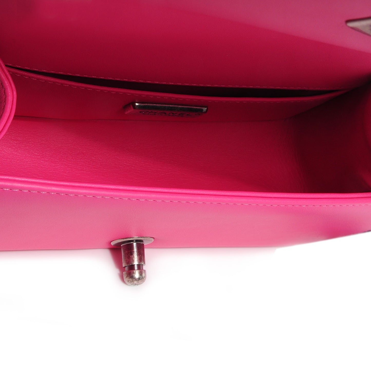 Matte Alligator Small Boy Flap Dark Pink