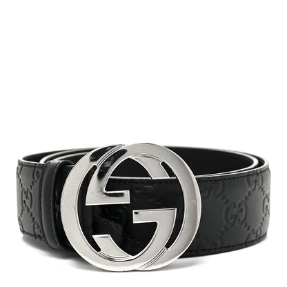 Gucci Guccissima Signature Interlocking G 40mm Belt 85 34 Black 1 of 6