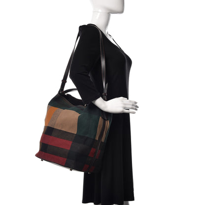 Burberry Canvas Mega Check Medium Ashby Hobo Multicolor 3 of 10