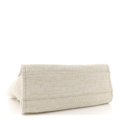 Chanel Lurex Boucle Small Deauville Tote Ivory 3 of 9