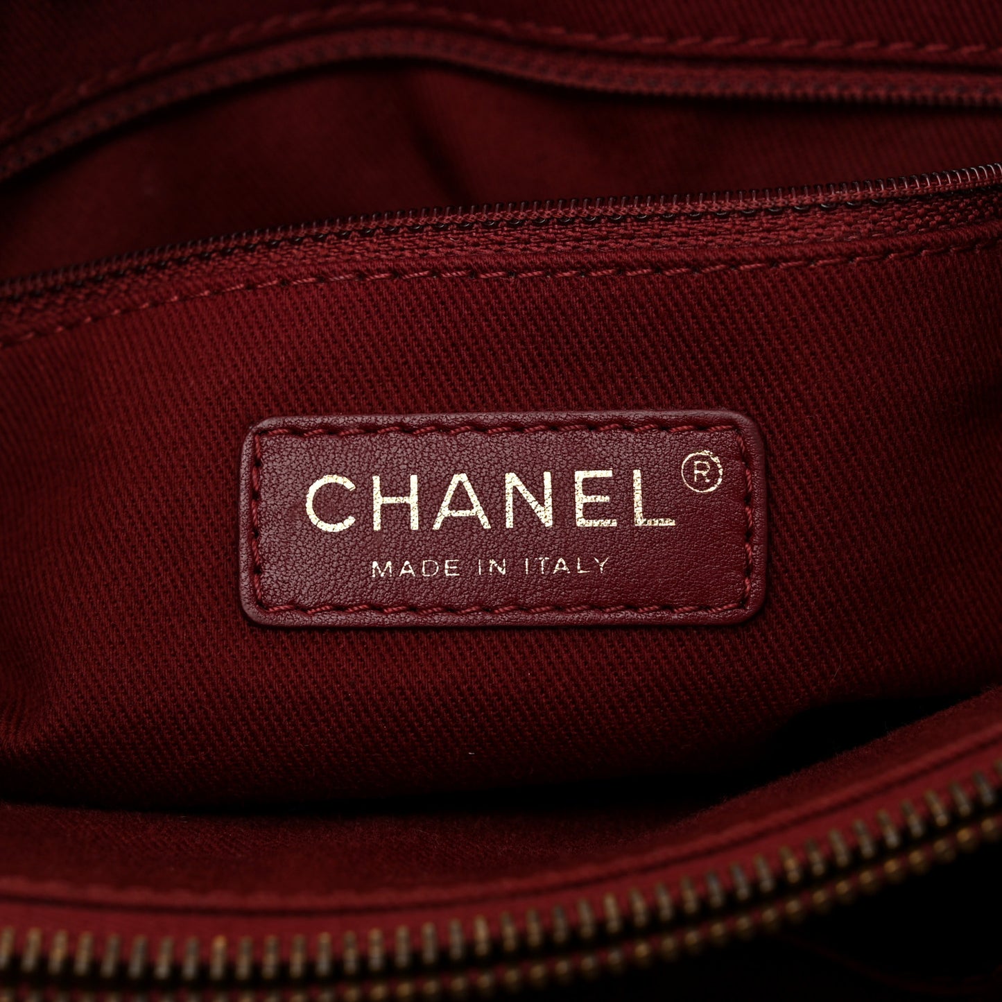 Glazed Caviar Quilted Small Shiva Tote Burgundy