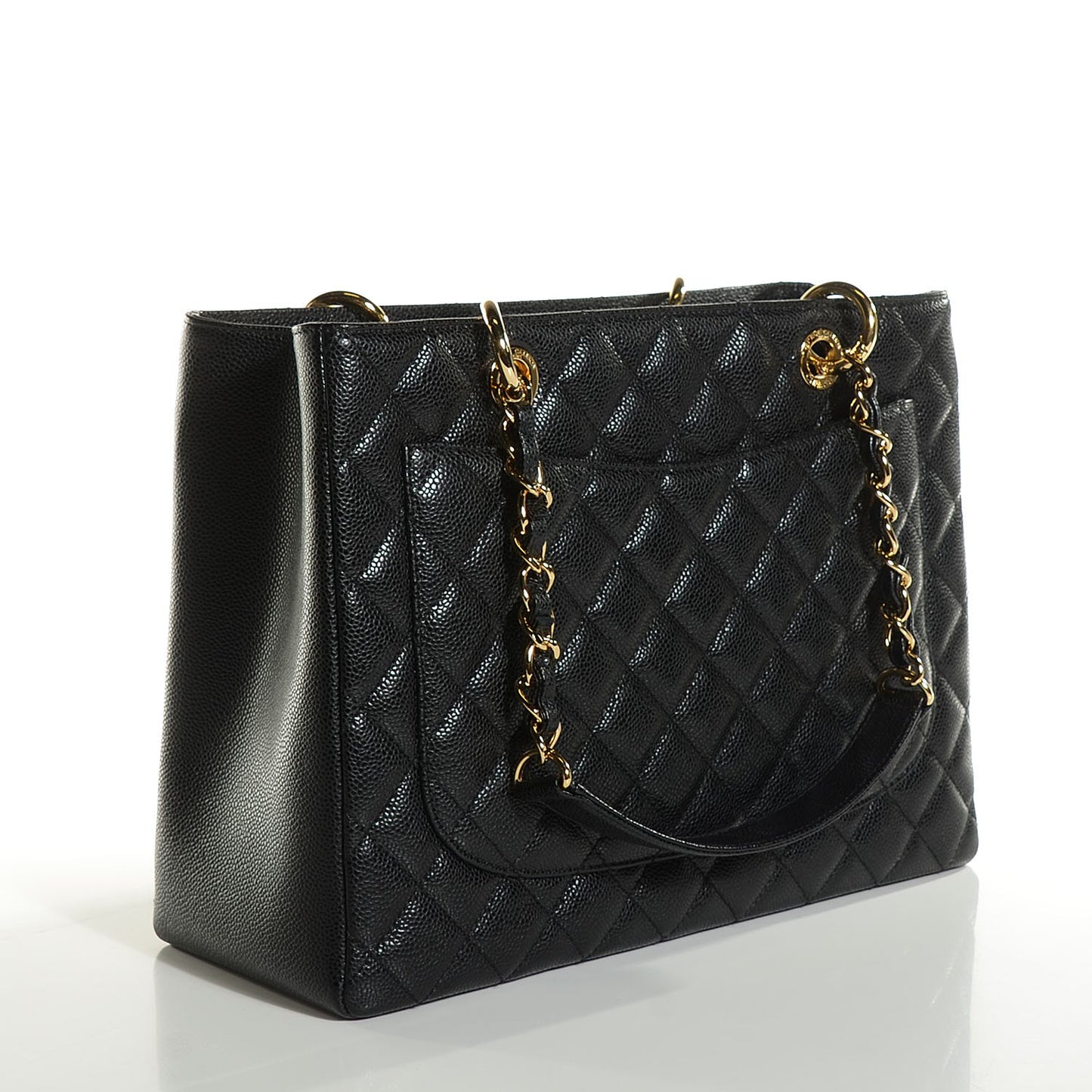 Caviar Quilted Grand Shopping Tote GST Black