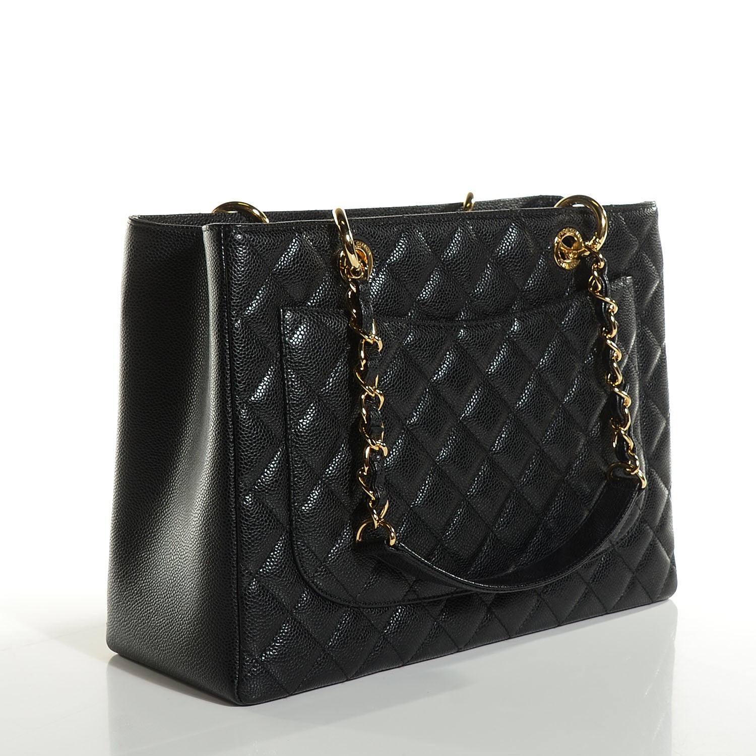 Chanel Caviar Quilted Grand Shopping Tote GST Black 3 of 7