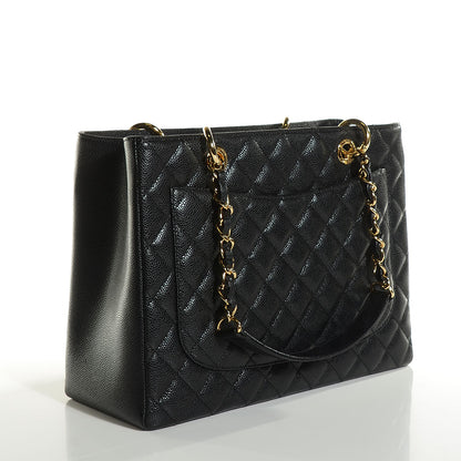 Chanel Caviar Quilted Grand Shopping Tote GST Black 3 of 7