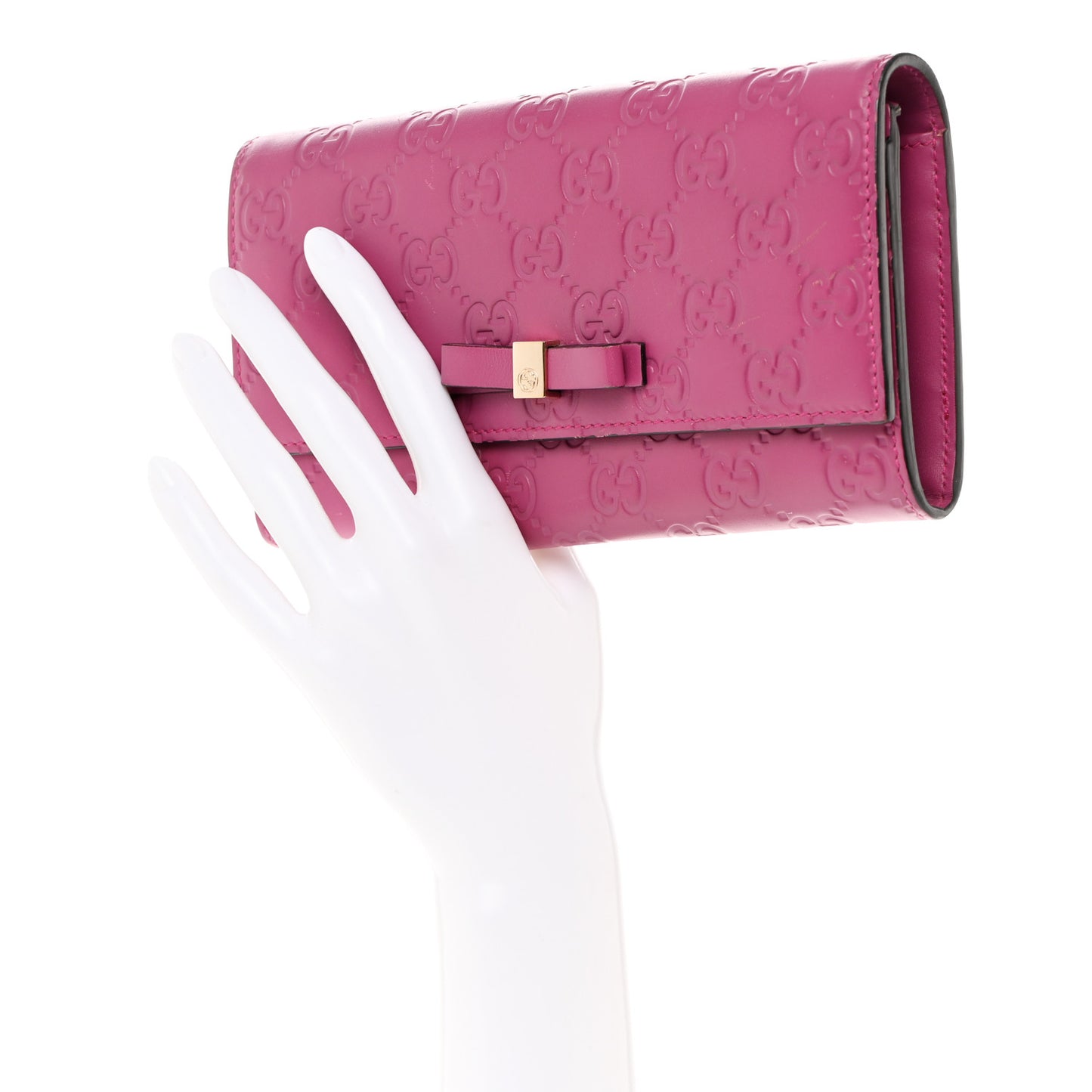Guccissima Signature Bowy Continental Wallet Peonia Flower