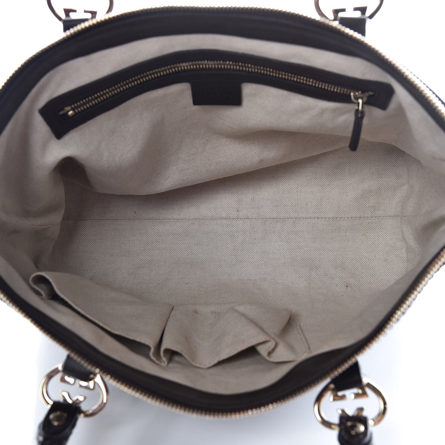 Guccissima Small Lovely Heart Tote Chocolate