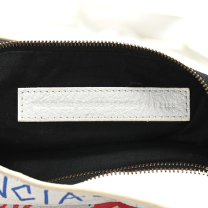 Balenciaga Agneau Graffiti All Over Classic Hardware City White Bleu Rouge 7 of 9