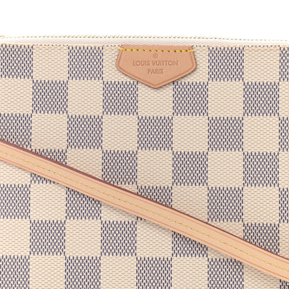 Louis Vuitton Damier Azur Double Zip Pochette 9 of 12