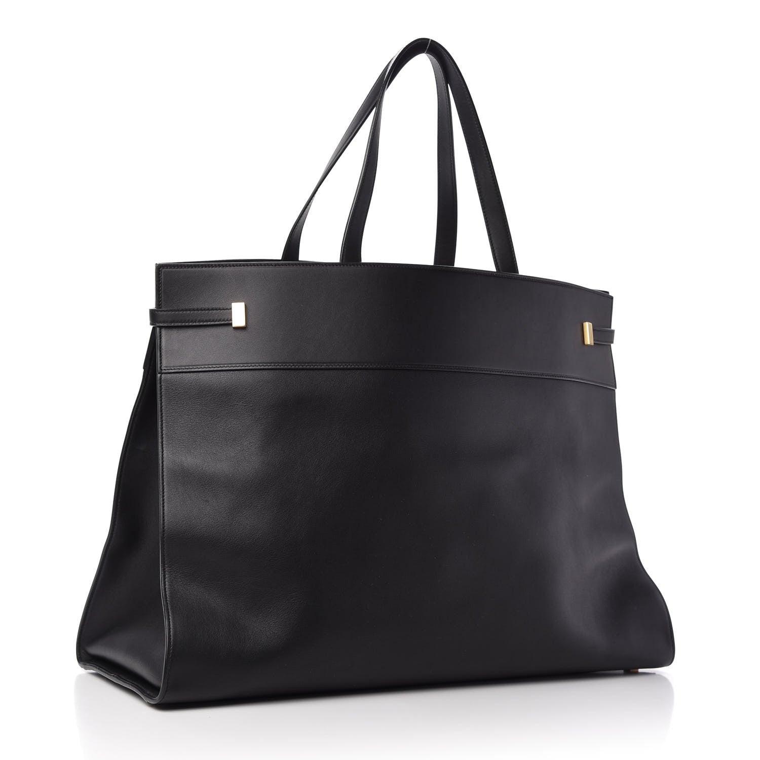 Saint Laurent Calfskin Large Manhattan Shopper Tote Black 3 of 9
