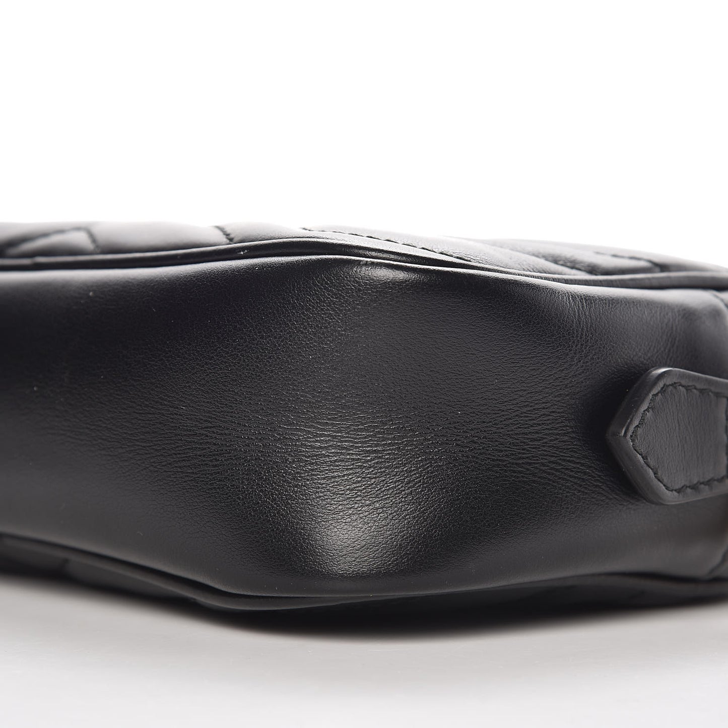 Calfskin Matelasse Mini GG Marmont Chain Shoulder Bag Black