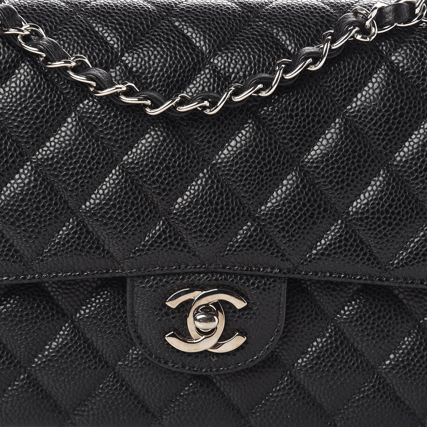 Chanel Caviar Quilted Medium Double Flap Black 11 of 12