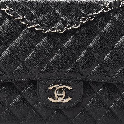 Chanel Caviar Quilted Medium Double Flap Black 11 of 12