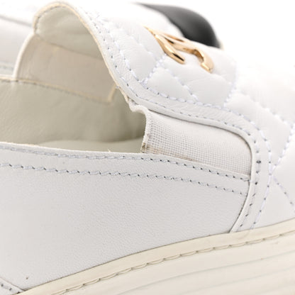 Chanel Lambskin Quilted Womens CC Stroll Sneakers 36 White 11 of 11