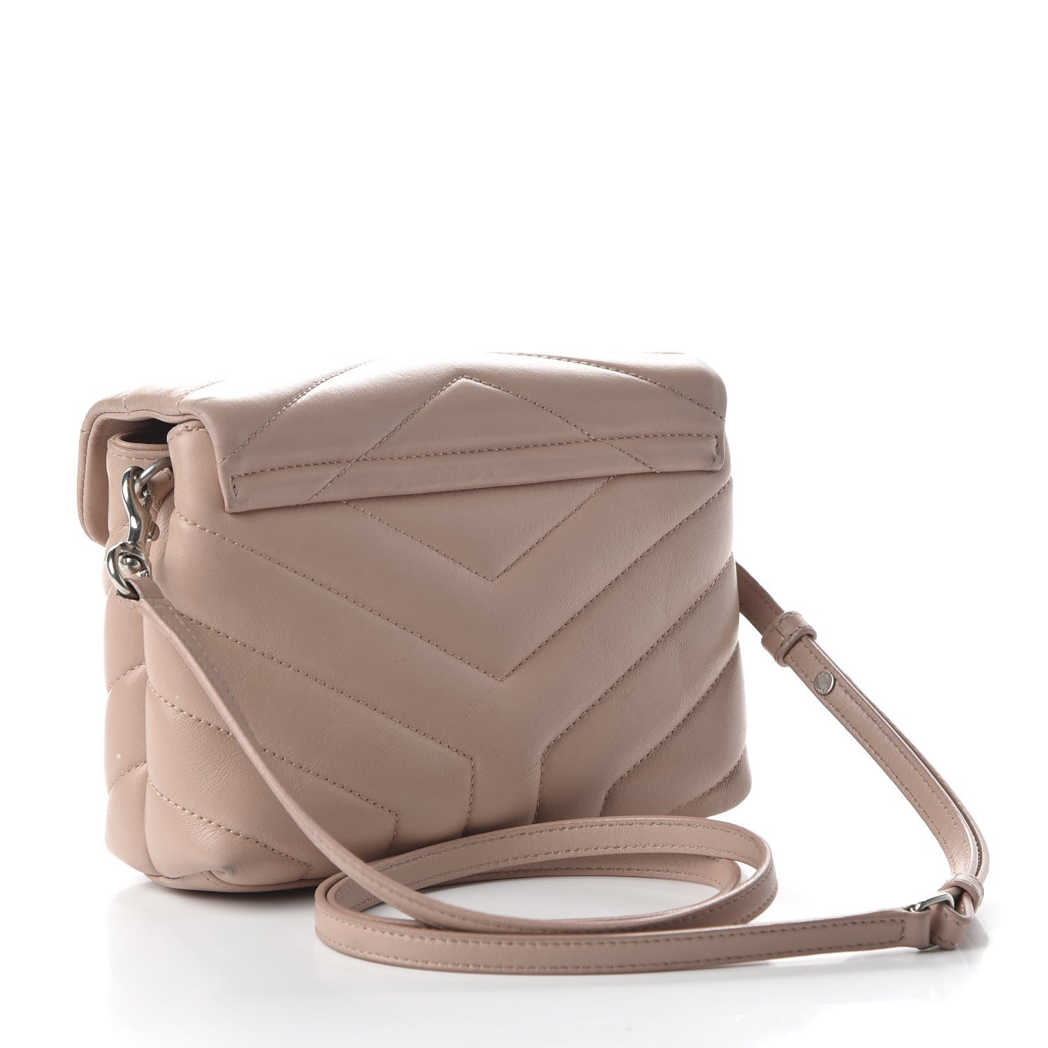 Saint Laurent Calfskin Y Quilted Monogram Toy Loulou Crossbody Bag Tender Pink 3 of 9