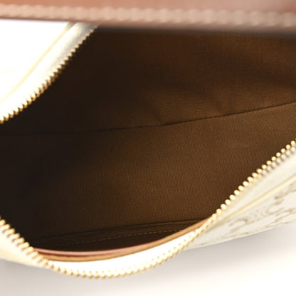 Celine Canvas Calfskin Ava Triomphe Shoulder Bag White 5 of 10